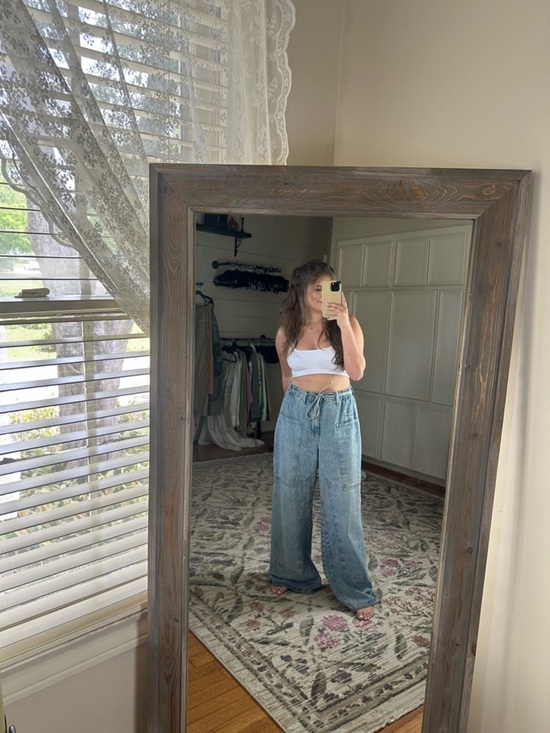 Free people CRVY Outlaw Wide-Leg Jeans